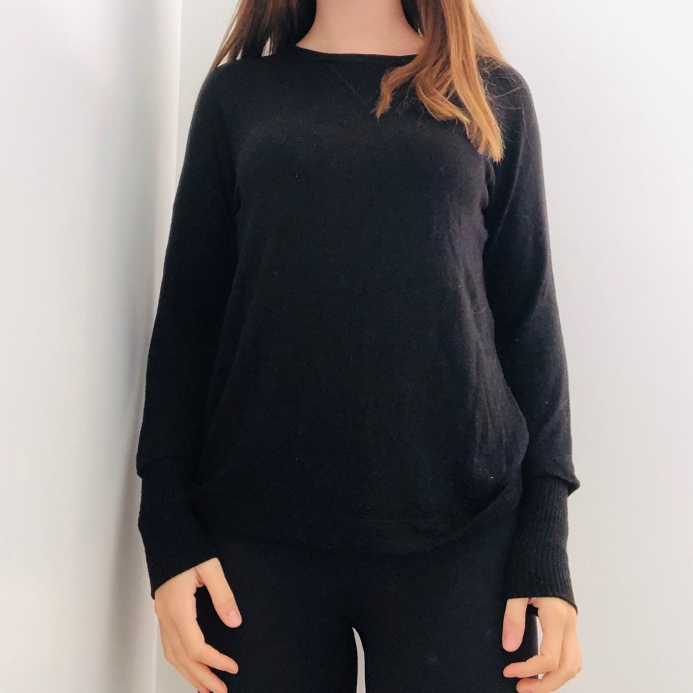 Three Dots Black Crewneck Sweater Size XS